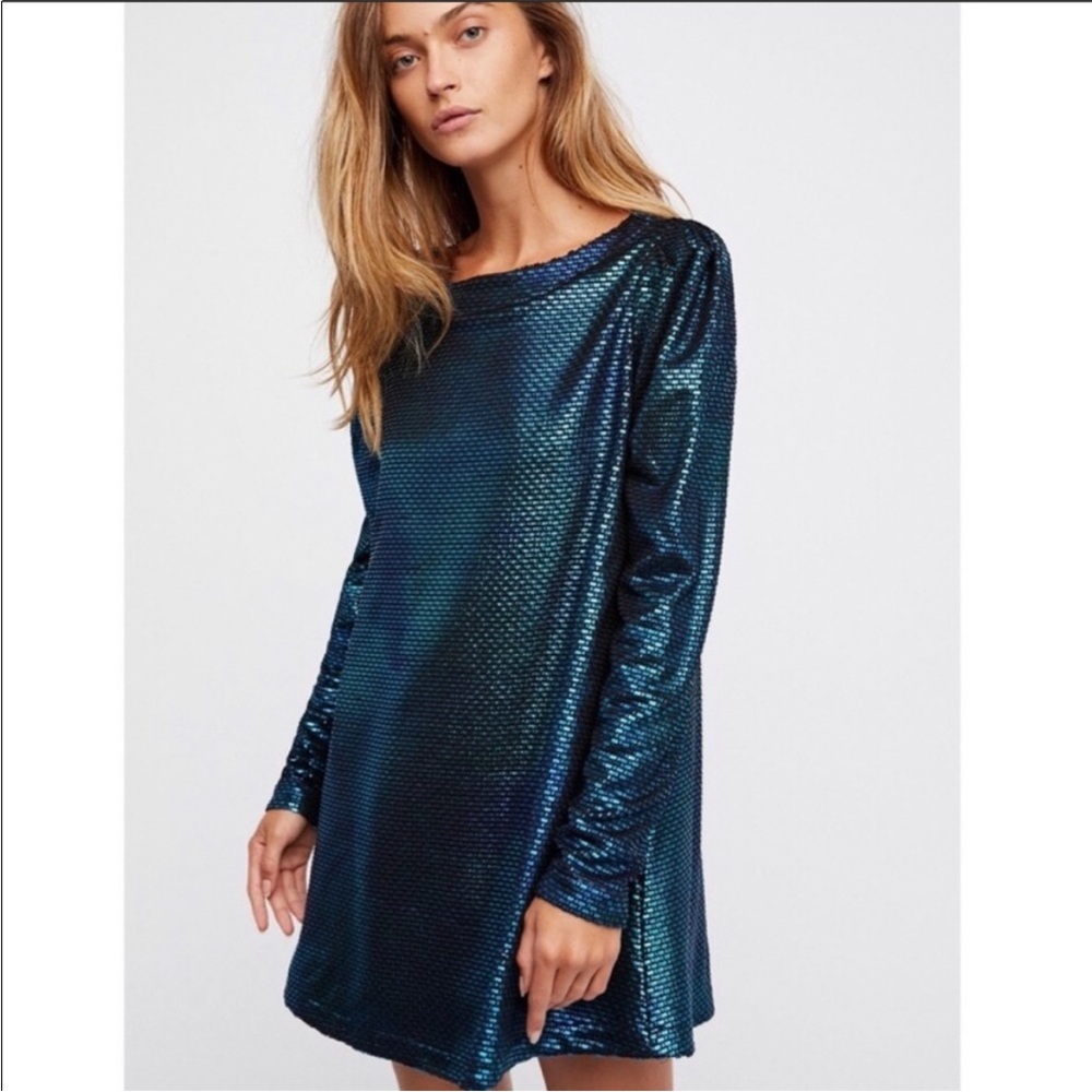 Free People mermaid diamonds are forever mini dress - Picture 1 of 11